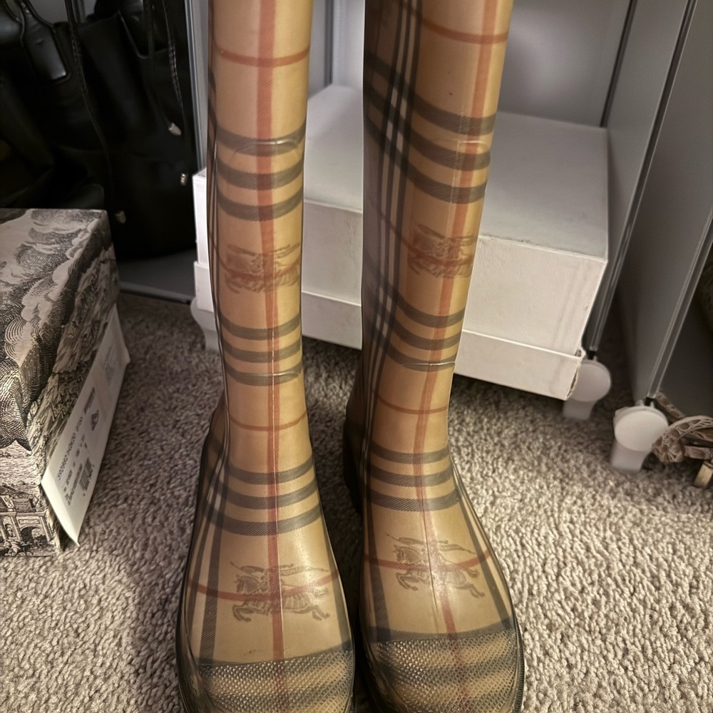 Burberry Plaid Rain Boots